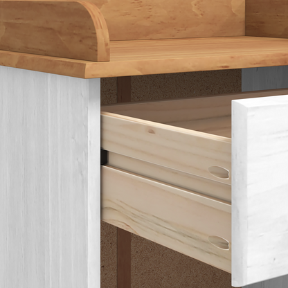 Vinstativ Vinskap "ASKIM" med 12 Flaskeholdere Hvit Solid Tre Furu