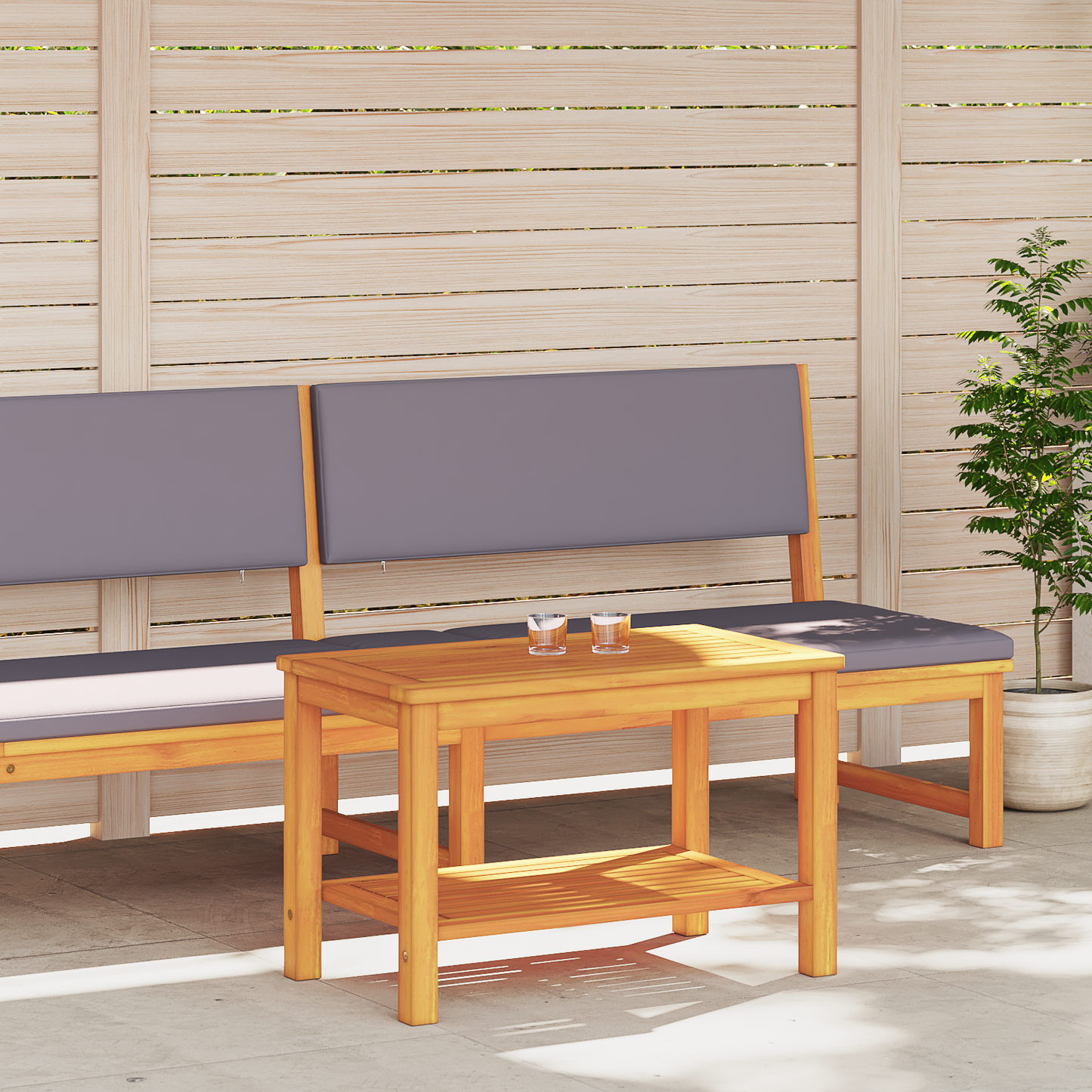 Salongbord Sofabord Tre 90x50x45 cm Massivt akasietre