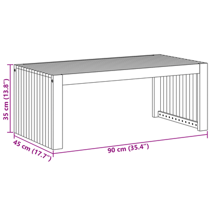 Salongbord Sofabord Tre 90x45x35 cm Massivt Tre Akasie