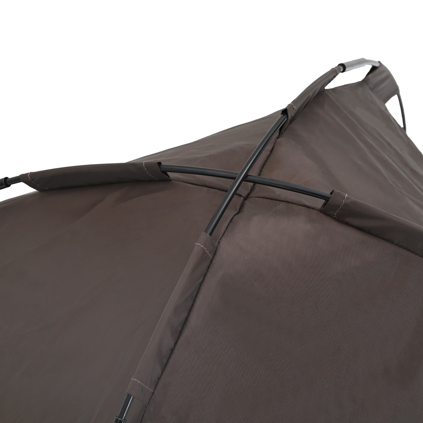 Hundeseng Hevet med avtakbart tak Brun XL stål